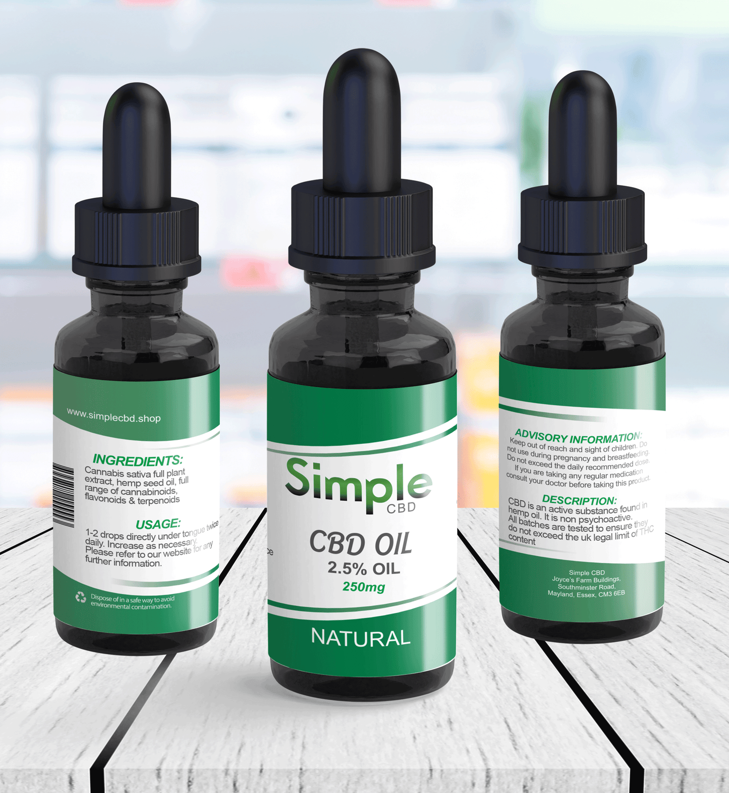 250mg (2.5%) CBD oil