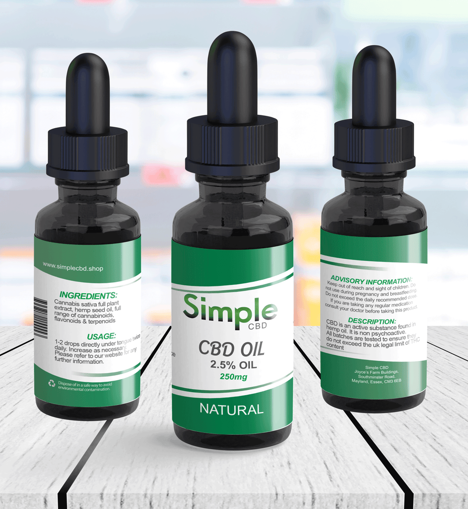 Monthly Subscription 250mg  (2.5%) Golden CBD oil in a 10ml bottle